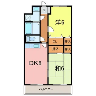 ロイヤルマンションみさき【203号室】の間取り