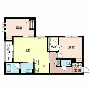 シャーメゾン城北伊伝居【2階】の間取り