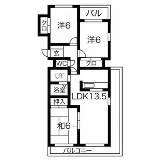 ドエル平和が丘【2階】の間取り