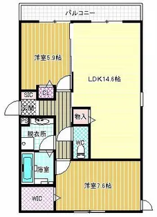 アドラブール【1階】の間取り
