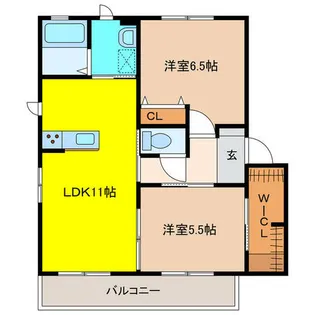 レグルス江南【2階】の間取り