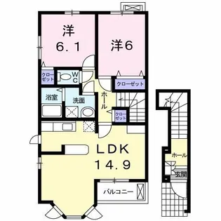 Sunlight Bell B【2階】の間取り