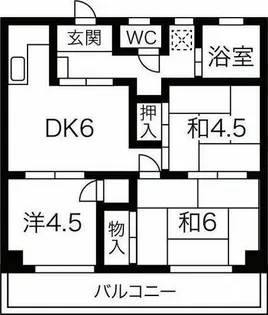 グリーンハイツ【4階】の間取り