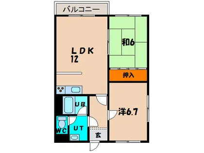 マンションマルノ【203号室】の間取り