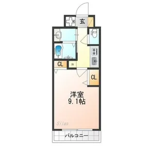 フォース三条【4階】の間取り