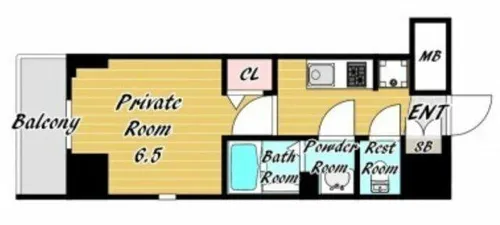 City Lux Namba South【14階】の間取り