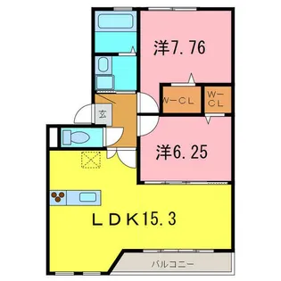 アヴェン【1階】の間取り