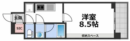 La Douceur天王寺【6階】の間取り