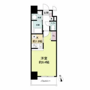 イクスコート大津駅前【7階】の間取り