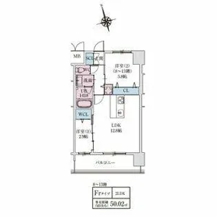 スプランディッドライズ新大阪ノース【8階】の間取り