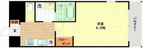 エスリード難波ザ・プレミア【12階】の間取り