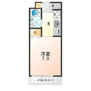 おおきに百万遍サニーアパートメント【6階】の間取り