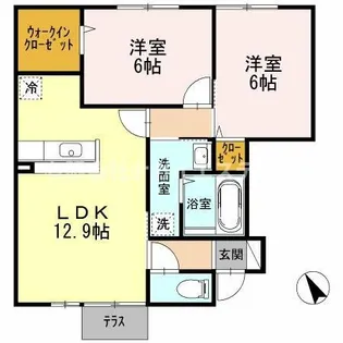 サンブランシュファミーユ A棟【1階】の間取り