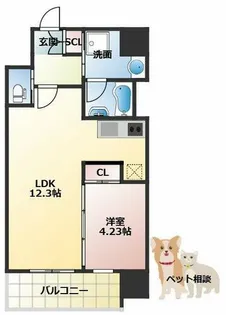 プレジオ西中島ASIAN【3階】の間取り