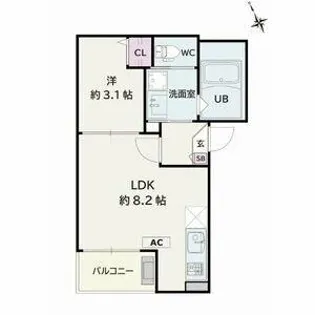 Jack yabaⅡ【2階】の間取り