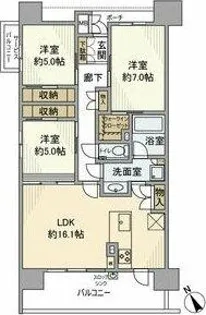 プレミアシティ東刈谷駅前【2号室】の間取り