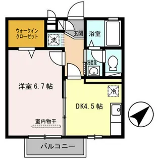 ラ・グラシューズ【1階】の間取り