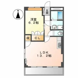 グローリィ・ヒルズⅢ【2階】の間取り