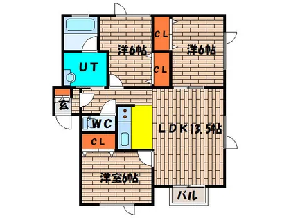サクシードハウスⅢ【202号室】の間取り