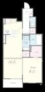 エスポワール八剣B【1階】の間取り