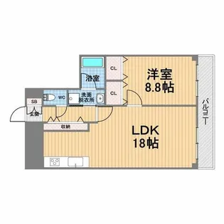 シャルム甲子園口【2階】の間取り