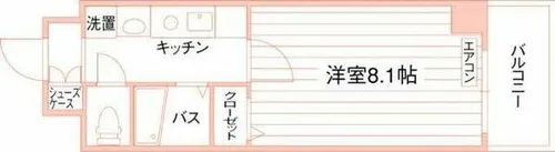 ルラシオン阿由知通【4階】の間取り