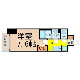 プレサンス新栄リベラ【7階】の間取り