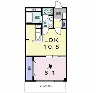 アドニスコートパートⅠ【3階】の間取り