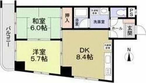 ウィスマ清水【7階】の間取り