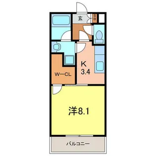 ウィステリア青山【405号室】の間取り