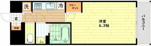 エスリード京橋グレイス【11階】の間取り