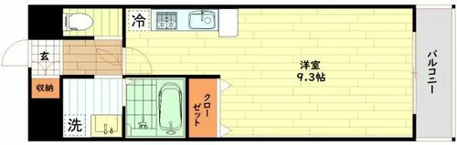 エクセレント上新20【10階】の間取り