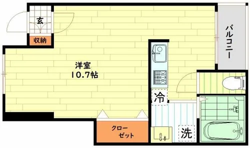 コート海老江【1階】の間取り