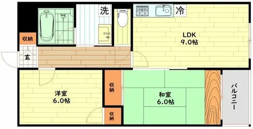 三木シャトーマンション【5階】の間取り
