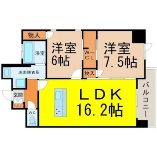 コモレビスクエア名駅北【11階】の間取り