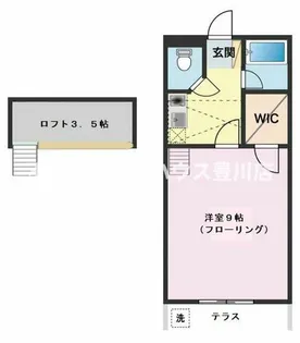 セザンヌ瓜郷【206号室】の間取り