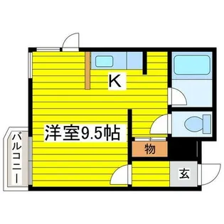 エムズアパートメント【102号室】の間取り
