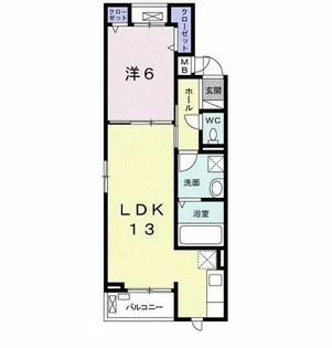 クレール・ド・ルナ【2階】の間取り
