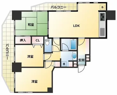 2LDKの間取り画像