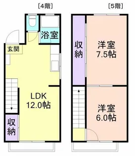M2マンション【4階】の間取り