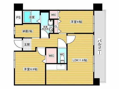 ラフィーネフォレスタ【2階】の間取り