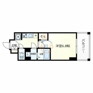 Metrosa谷町六丁目South【8階】の間取り