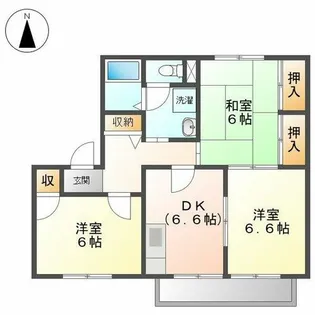 ファミーユ桐畑B棟【101号室】の間取り