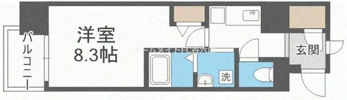 1Kの間取り画像