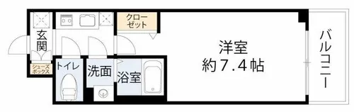 ファステート難波デラックス【6階】の間取り
