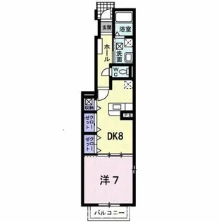ブリーゼSK A【1階】の間取り