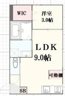 Leggero武庫川【1階】の間取り
