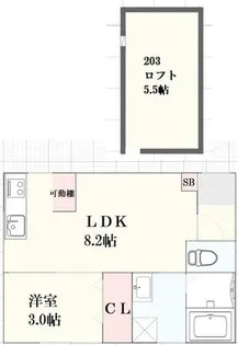 Leggero武庫川【1階】の間取り