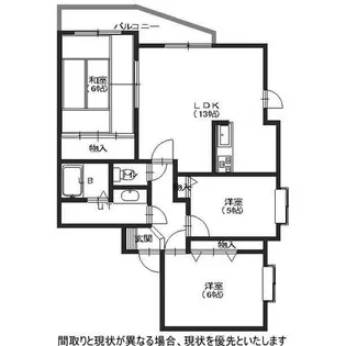 ロクゴーリーブル五稜郭【7階】の間取り