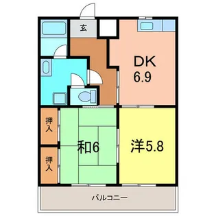 レジデンス横山【4階】の間取り